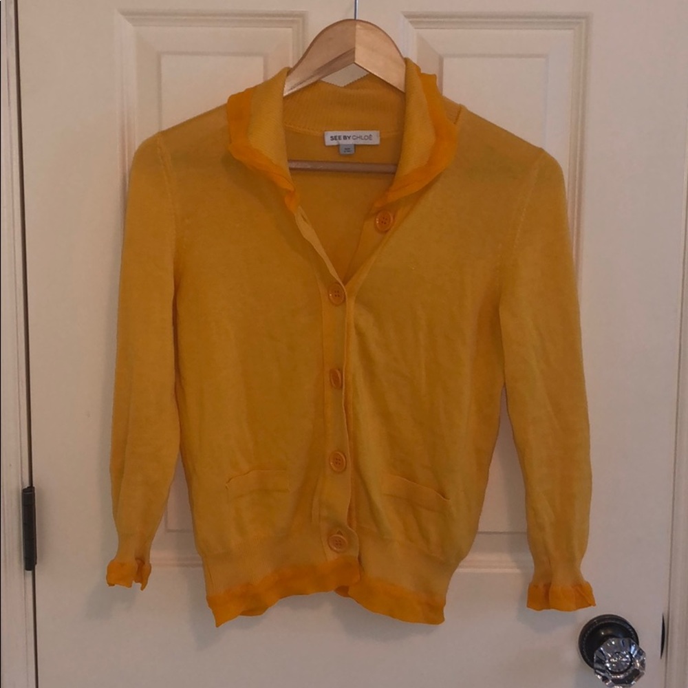 See By Chloe yellow cardigan